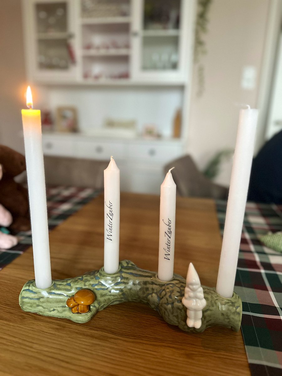 Schönen 1. Advent Euch allen - wir abends dieses Jahr keinen Kranz sondern „nur“ den Wichtel-Ast, weil wir kaum daheim sind vor Weihnachten 😊⭐️