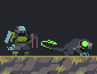 BeeboGreebo's tweet photo. Another cut rorr character who never got an in-game sprite; this time the Tamer and his creature
#RiskofRain #riskofrain2 #riskofrainreturns #rorr #art #pixelart https://t.co/CtEaWG5x7Z