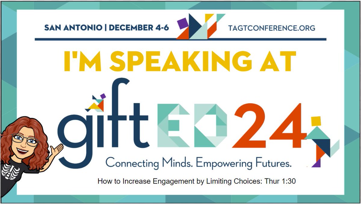 Wells5thgrade's tweet image. Love me some TAGT :) See you there this week. @TXGifted #tagt #giftED24