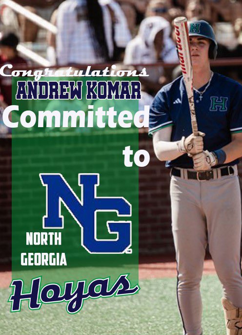 H⚾️YA BASEBALL (@hoya_baseball) on Twitter photo Proud to announce that Andrew Komar has committed to North Georgia! <a href="/andrewkomar10/">Andrew Komar</a>
Proud of you! Proud to announce that Andrew Komar has committed to North Georgia! <a href="/andrewkomar10/">Andrew Komar</a>
Proud of you!