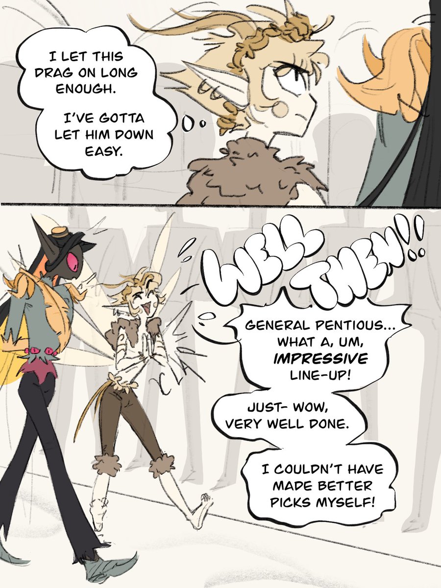 Eerie_patron's tweet photo. How the king met his guard 🤎 

This is so stupid lol #radioapple #fairyau #hazbinhotel https://t.co/xfqyofKVSU