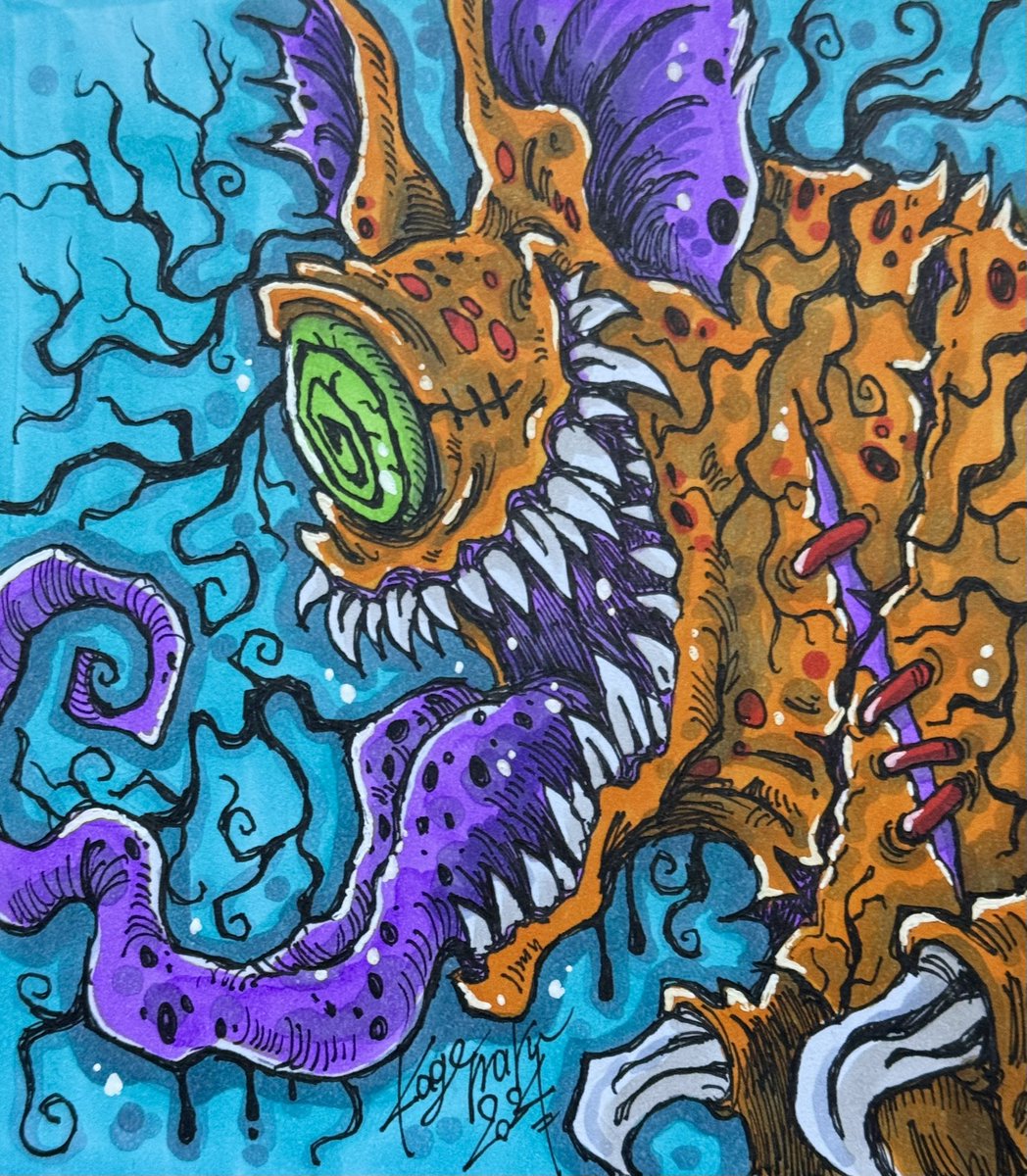 コミコン用 【額付きミニ色紙原画】 「ブヒーのオケツ」の巻 「リアル