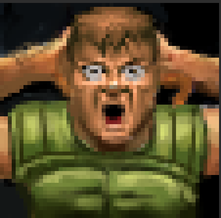 when u pick up health pack and lights shut down and trap door sound plays #DOOM