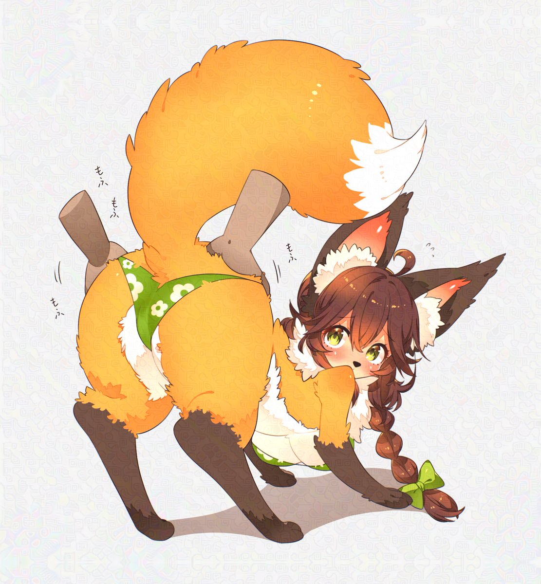 「もふもふ…もふもふ… 」|とこにっきのイラスト