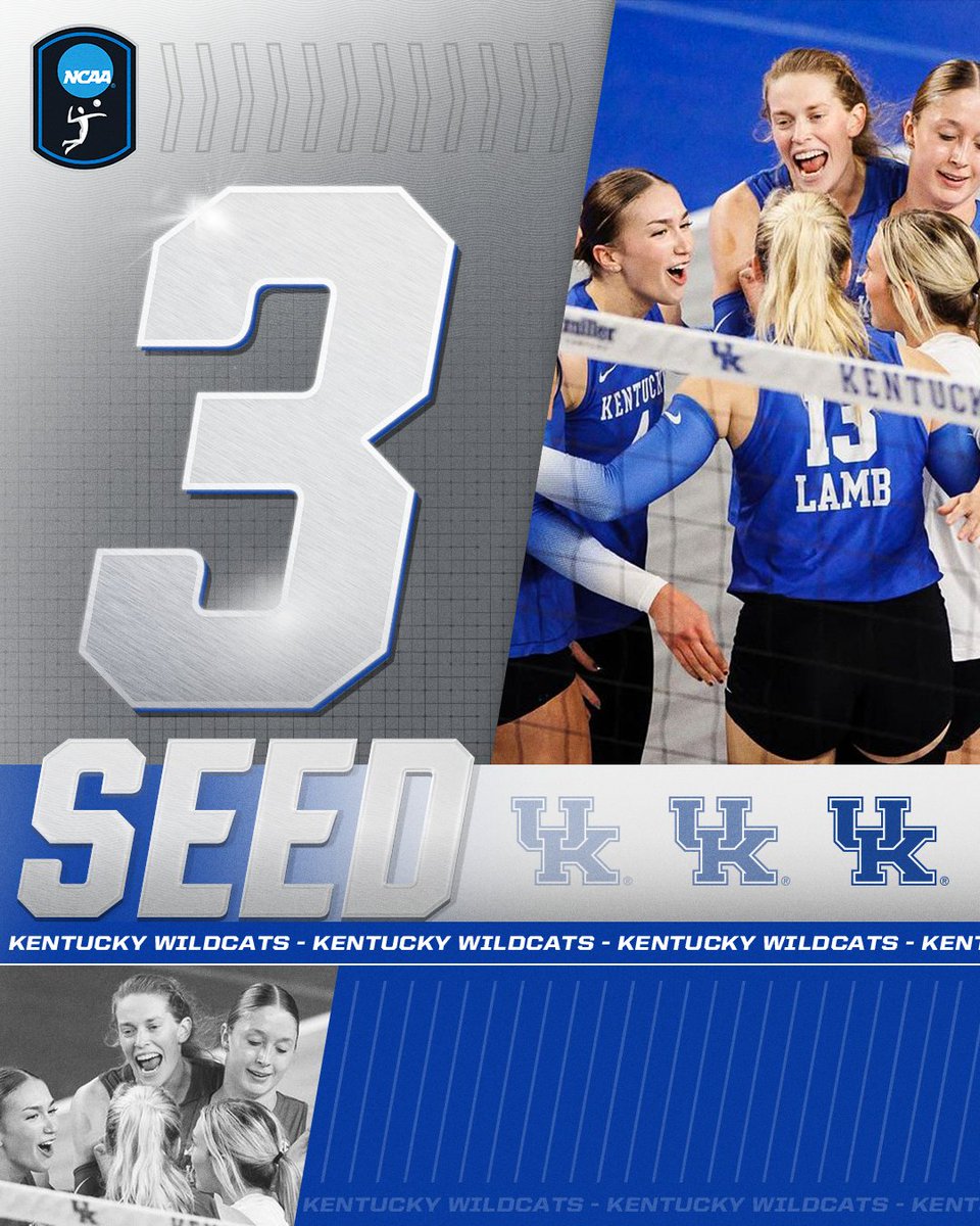 NCAAVolleyball's tweet photo. 𝐍𝐨. 3️⃣ 𝐒𝐞𝐞𝐝 – 𝐔𝐩𝐩𝐞𝐫 𝐋𝐞𝐟𝐭 𝐑𝐞𝐠𝐢𝐨𝐧𝐚𝐥
😼 @KentuckyVB
 
#NCAAWVB https://t.co/HEbnhgl8O4