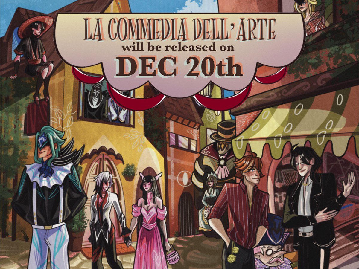 The last months has been a roller-coaster, but our zine will finally see the light soon!

💘La Commedia Italiana will be released on DEC 20th!💘

#genshinimpact #genshin #lacommediaitaliana #harbingers #fanzine #ennezine