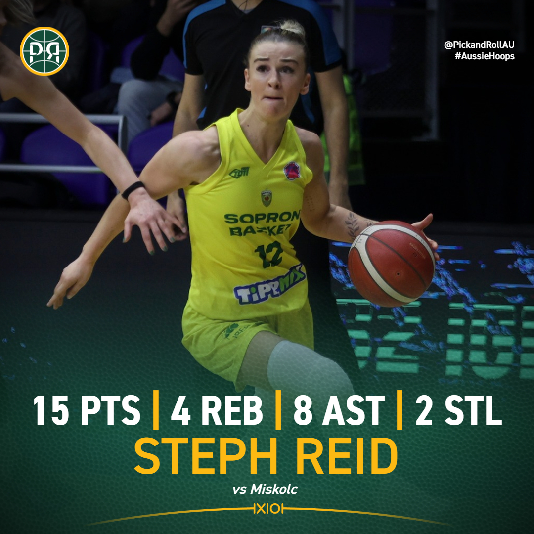 Steph Reid was the highest ranked player on the court as she led Sopron to a hard-fought 71-66 win against Miskolc in Hungary.
#AussieHoops