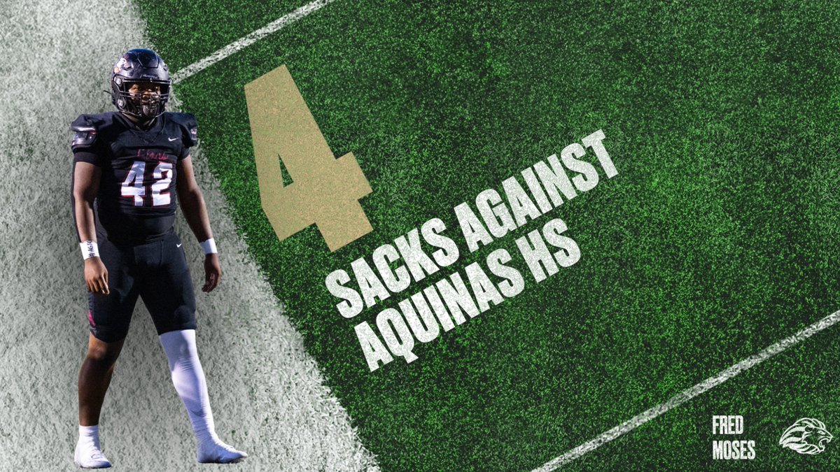 Fred Moses coming up big for the Lion defense😤

He recorded four sacks against Aquinas!
