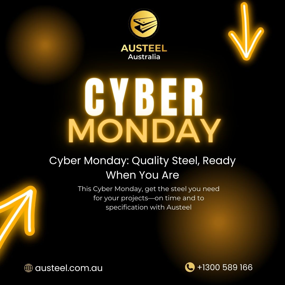 AusteelA41912's tweet photo. Quality steel, ready when you are! 🔩 This Cyber Monday, trust Austeel to deliver the
steel you need for your projects—on time and to specification. 💪 #CyberMonday #Austeel #QualitySteel #SteelSolutions #ConstructionMaterials #SteelSupplies #ProjectReady #OnTimeDelivery https://t.co/a89vZCSgYt