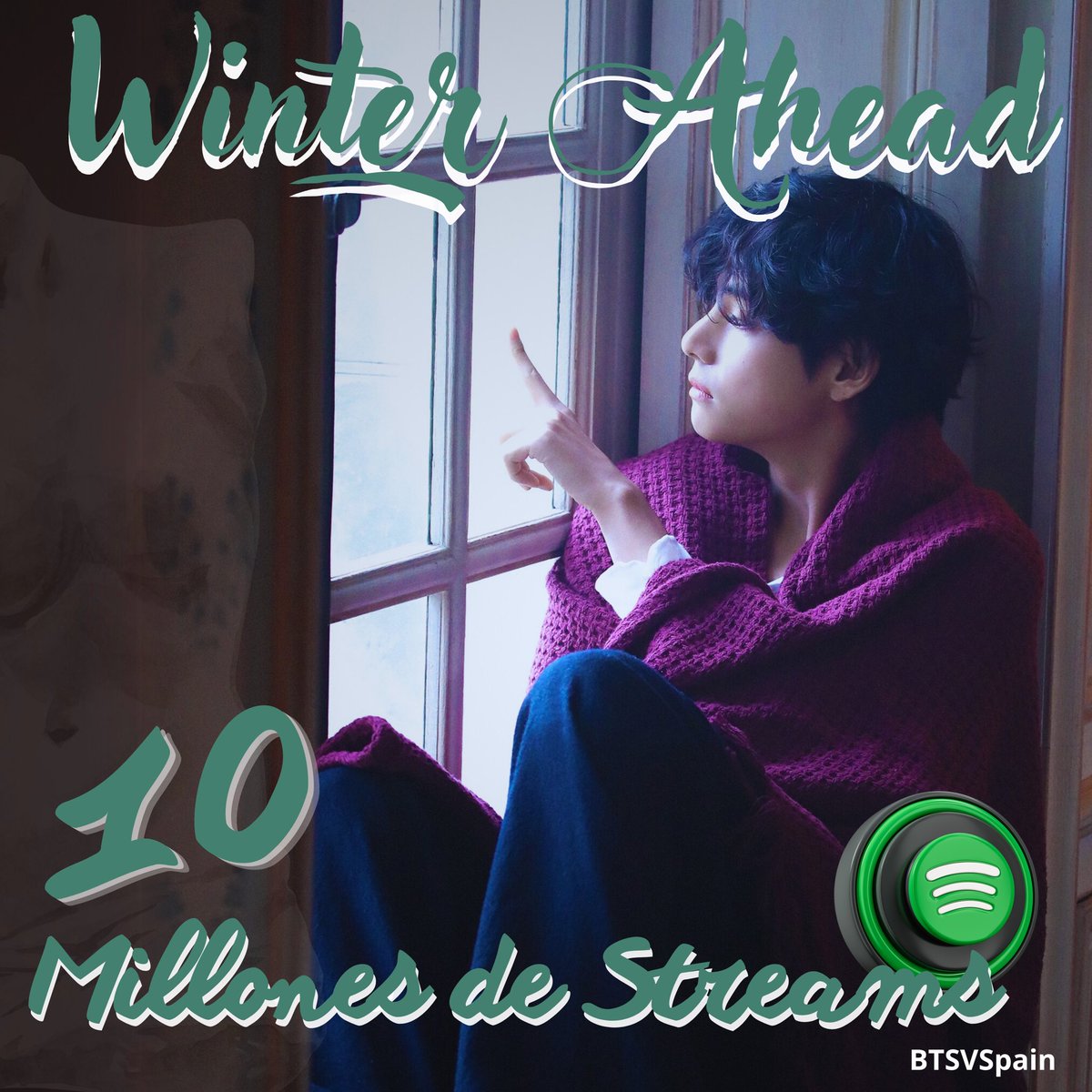 BTSVSpain's tweet photo. Winter Ahead by #V (with PARK HYO SHIN) superó los 10 MILLONES de reproducciones en Spotify!! 🥹♥️

#V_WinterAhead #BTSV https://t.co/j5q9narN3S