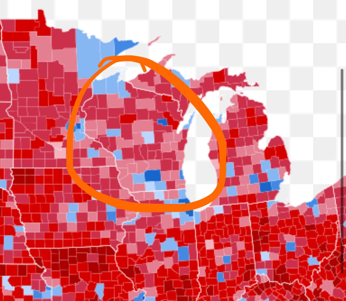 Folks have noted ad infinitum just how MASSIVELY WI Dems outperform its demographics.

Super white, rural, &amp; non-college, yet Dems hold its rurals to merely ~R+20 - a margin unmatched in the Midwest.

Probable that WI Dem machinery plays a BIG role in keeping them competitive.