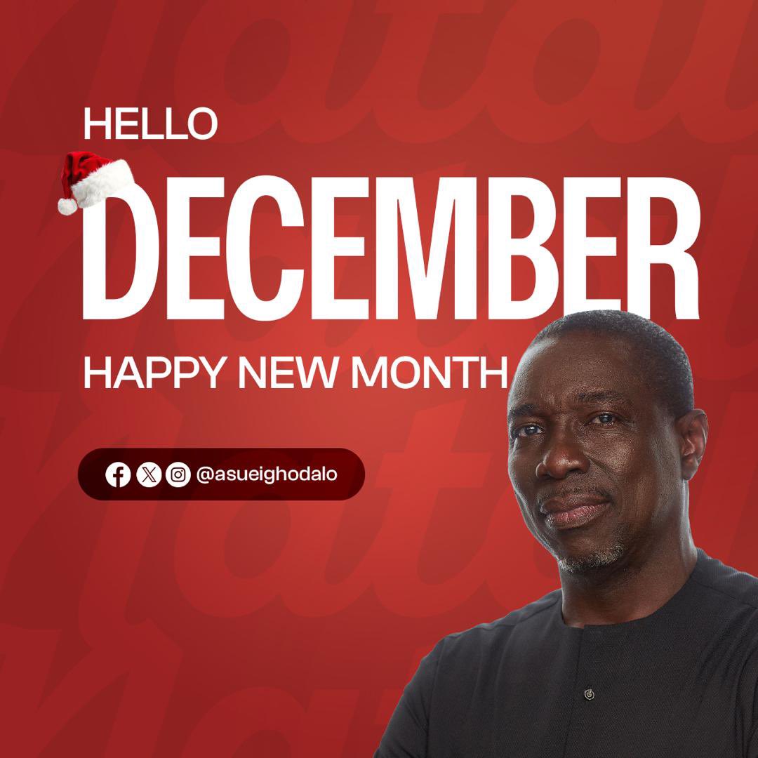 Aighodalo's tweet photo. Wishing you and your loved ones the blessings and joy that come with December. 

Have a great month ahead. https://t.co/HXC2ofoj6T