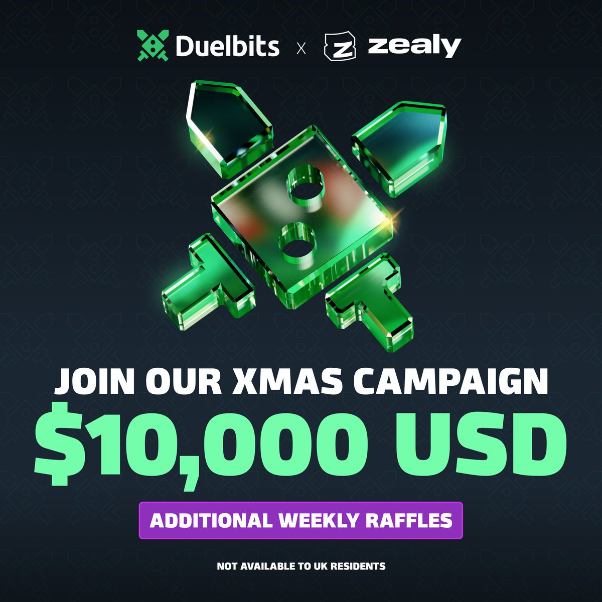 New Launch: $10,000 Zealy Campaign! 

What’s in store: 
🎟️ Weekly Raffles 
🎁 Daily Giveaways 
❄️ Events throughout December! 

Join now: duel.bz/DuelbitsQuests

Be prepared to be rewarded, beyond limits!