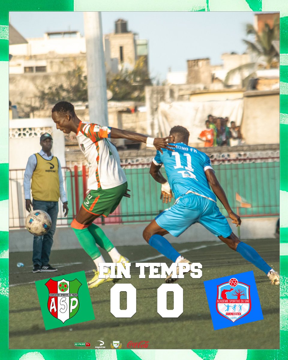 Football_221of's tweet image. Résultats Ligue 1 🇸🇳

Match nul et vierge entre l’@as_pikine  et le Jamono Fatick 

Le @GFoot_Senegal s’incline 2-1 contre le @SonacosDiourbel 

Match nul 2-2 entre @fc_guediawaye et @asce_lalinguere 

#Ligue1Senegal 
#FootLocal