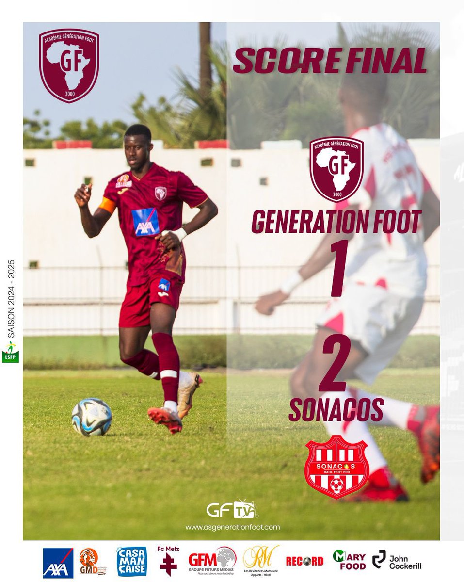 Football_221of's tweet image. Résultats Ligue 1 🇸🇳

Match nul et vierge entre l’@as_pikine  et le Jamono Fatick 

Le @GFoot_Senegal s’incline 2-1 contre le @SonacosDiourbel 

Match nul 2-2 entre @fc_guediawaye et @asce_lalinguere 

#Ligue1Senegal 
#FootLocal