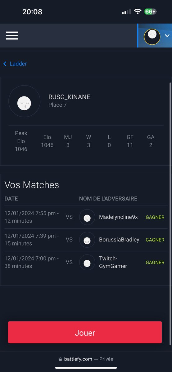 Day 1 - LADDER DECEMBER : 3-0