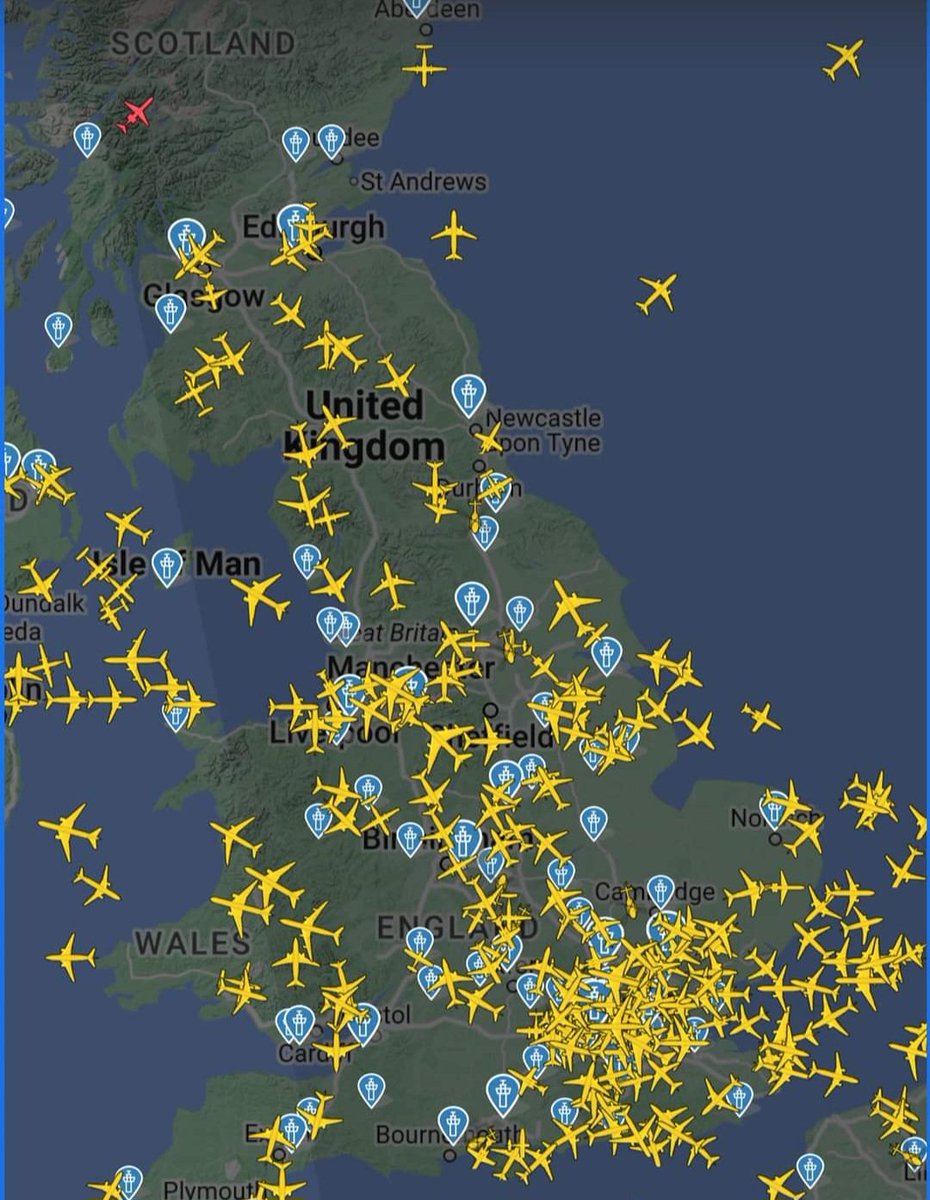 This is the sky over the UK right now but they want you to think that cows farts are the problem.....