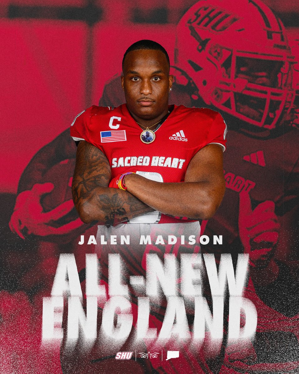 𝗔𝗹𝗹-𝗡𝗲𝘄 𝗘𝗻𝗴𝗹𝗮𝗻𝗱 𝗵𝗼𝗻𝗼𝗿𝘀 for Jalen Madison 💪

Congrats to our running back on his first nod!!

#WeAreSHU🏈| #DEAL
