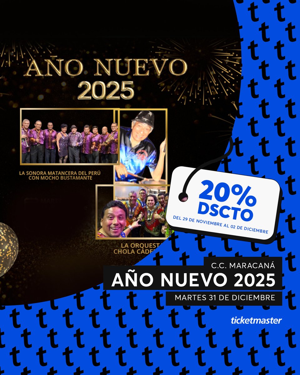 TicketmasterPE's tweet image. ¿Ya compraste en el #CYBERWEEKEND de Ticketmaster?👀

Te dejamos más eventos con súper dsctos que no te puedes perder hasta el 02 de diciembre🤯💙

🎫Entradas en Ticketmaster.pe▶️ bit.ly/3ZarxlR