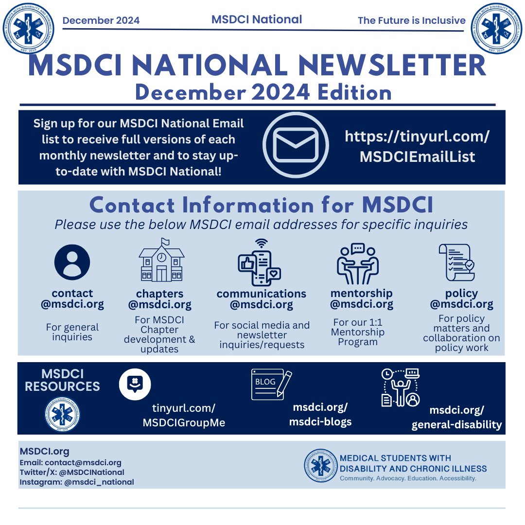 MSDCINational's tweet photo. Our December newsletter is here 💌
For those of you subscribed to our email list, check your email for the full newsletter! If you aren't subscribed yet, visit https://t.co/utGtwahtpc
Plus, check out opportunities to be featured on our #MSDCI #Blog and #SocialMedia! https://t.co/JwY8LNnfyt