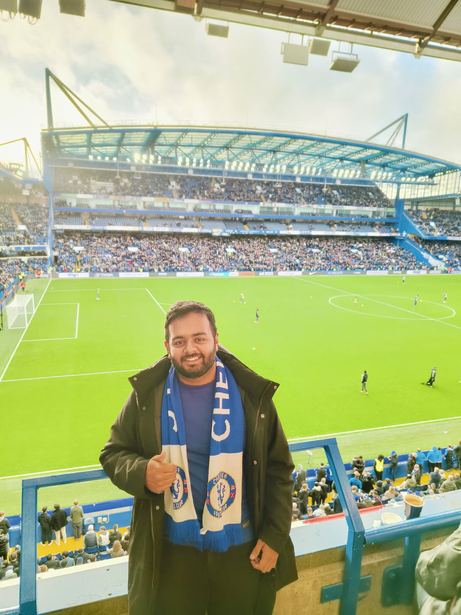 advaitajitkumar's tweet photo. First premier league game at the bridge! What an experience 😍🙌

Tough game against villa but the boys were on 🔥 Also saw a Palmer BANGER 💯
#PremierLeague #CFCMATCHDAY https://t.co/EEqIkDw9f0