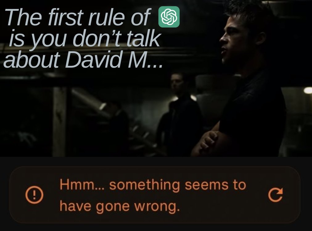 puortosimone's tweet image. The first rule of
@openai

is you don't talk about #DavidMayer
@elonmusk
@DavidMayer666