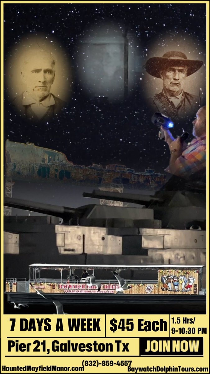 GalvHauntdHouse's tweet image. We hired a new tour guide—he’s a little grim, but people are dying to meet him! Get your tickets before time runs out!☠️⌛Everyone says it&apos;s a killer time!
#GalvestonTX #GhostTours #HauntedFun #GalvestonGhosts #HauntedGalveston #HauntedHarborTours #GalvestonCruise