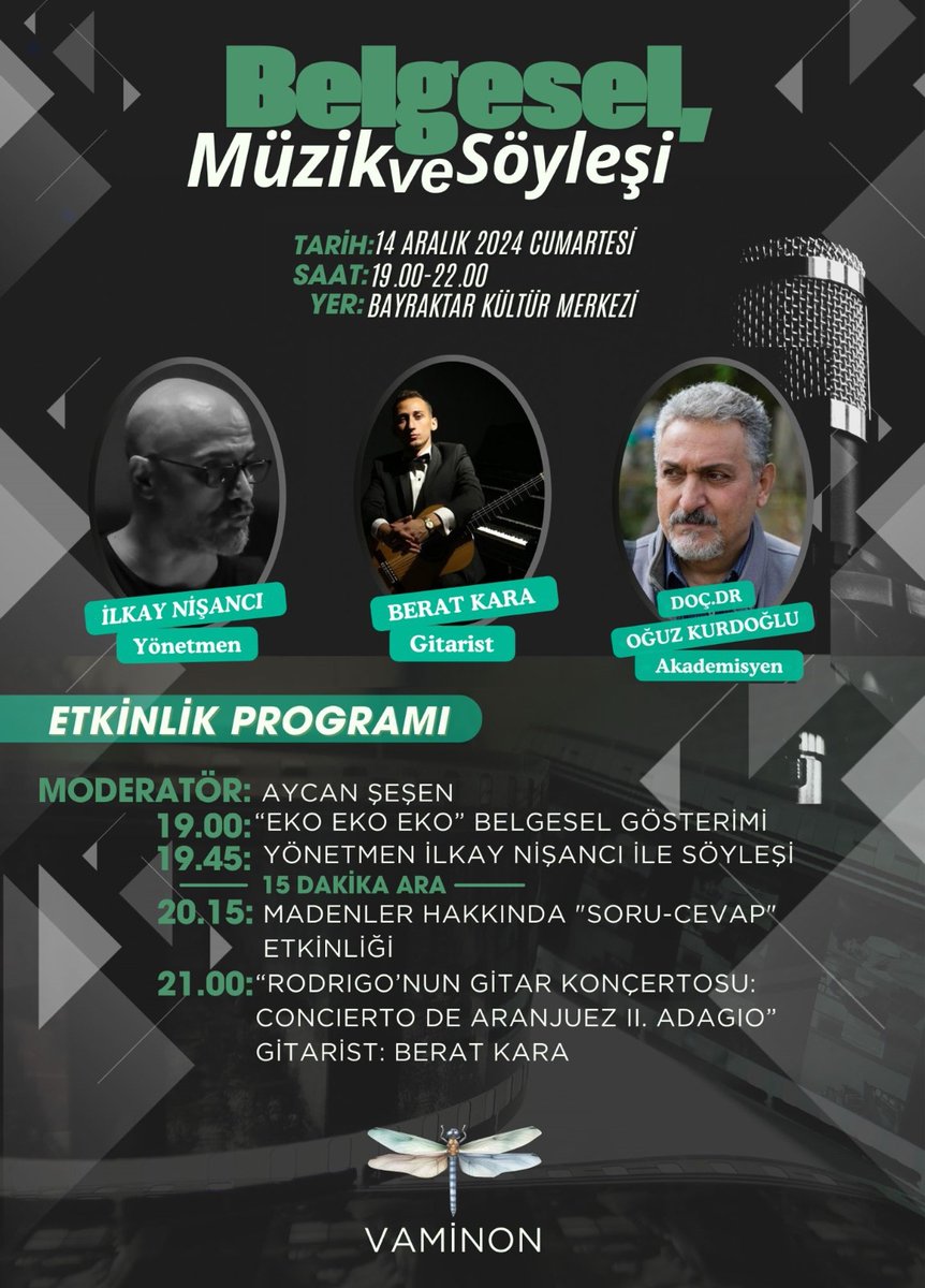 vaminon's tweet photo. 14 Aralık Cumartesi akşamı "Belgesel, Müzik ve Söyleşi" etkinliğimiz olacak. Tüm halkımızı ve bölgeden dostlarımızı bu keyifli akşam için Arhavi Bayraktar Kültür Merkezi'ne bekleriz. https://t.co/5wxDa7AXxy