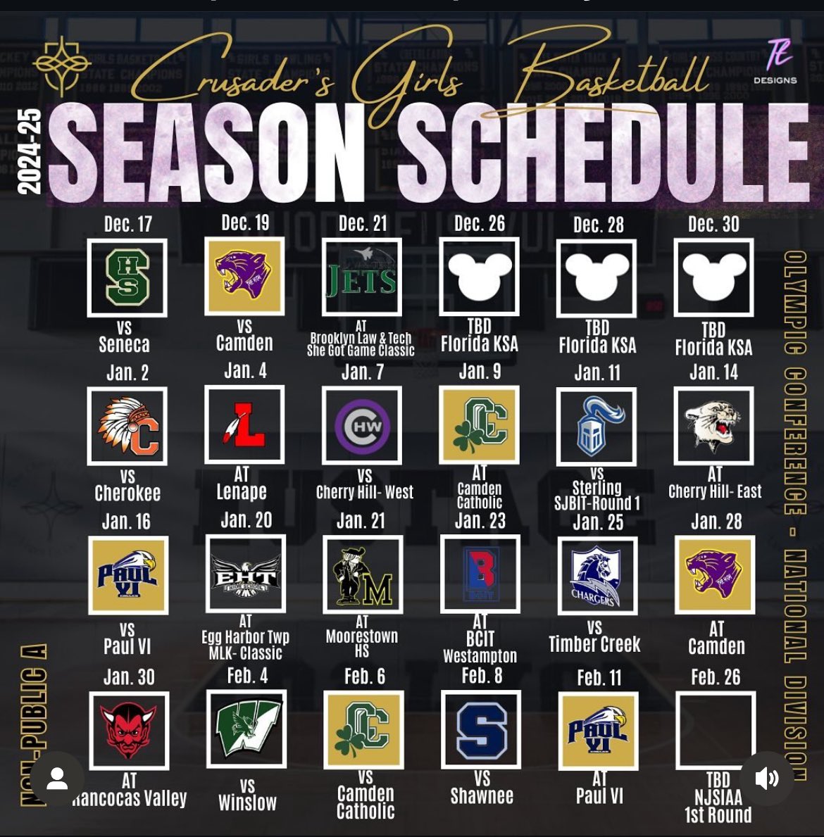 Senior Year Basketball Schedule