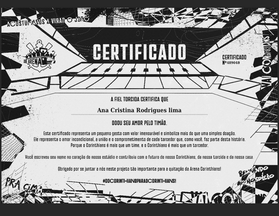 Crislima_1979's tweet photo. És a minha vida és a minha razão, loucos por ti Corinthians 
#DoeArenaCorinthians.com.br https://t.co/Y5r4wC3ja5