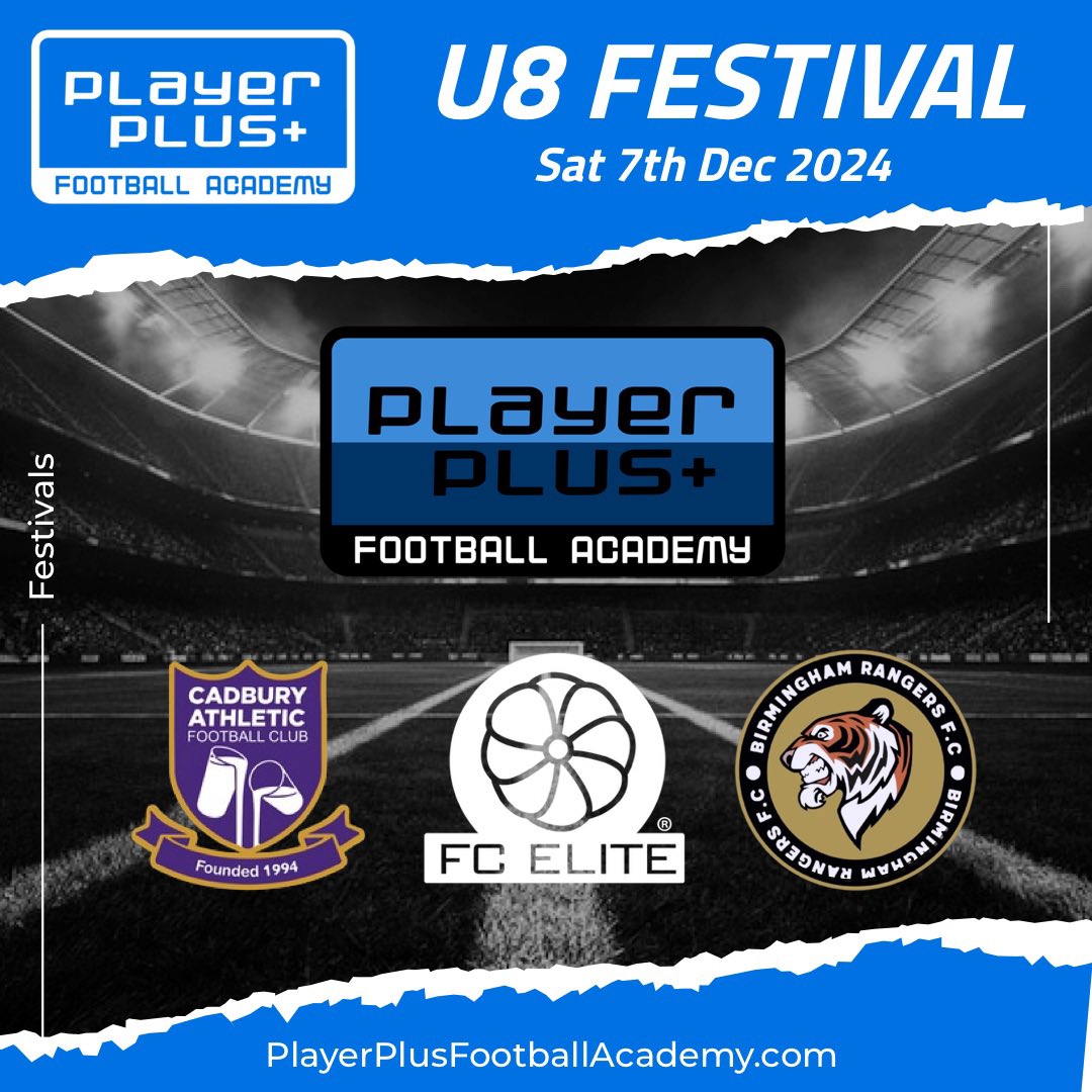 Next Saturday…the 1st event of many more to come ⚽️

In future, we plan on running a wide range of events!

Get in touch if you would like to get your grassroots team involved in future

📧 info@playerplusfootballacademy.com
📱 07914 926 899

#TheAcademyExperience