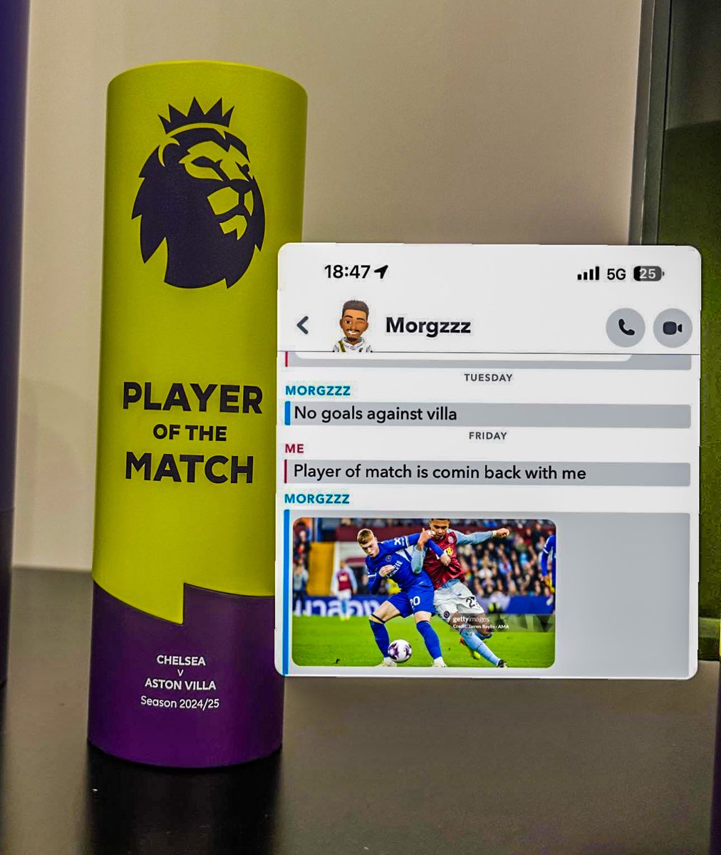 Cole Palmer told Aston Villa player Morgan Rogers he'd win the Player of the Match award against them on Friday. 🏆🥶