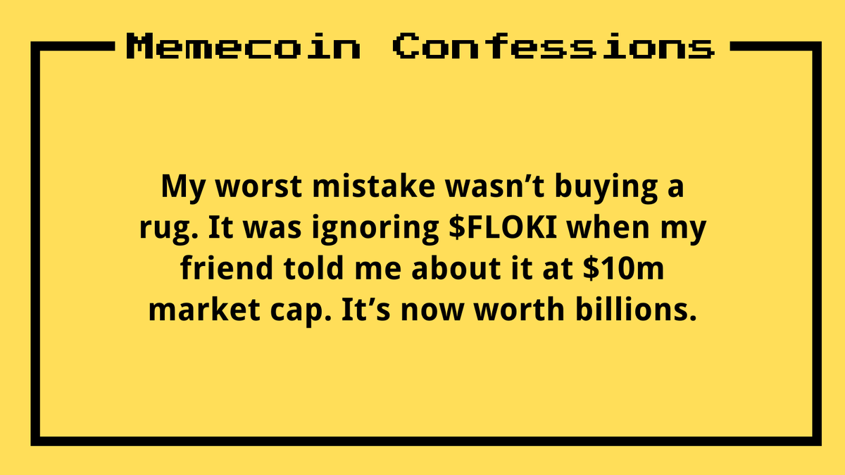 Memecoin Confessions tweet media