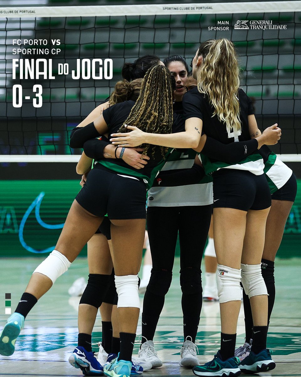 Voleibol feminino: Sporting venceu o FC Porto no Dragão Arena, por 0-3 🦁