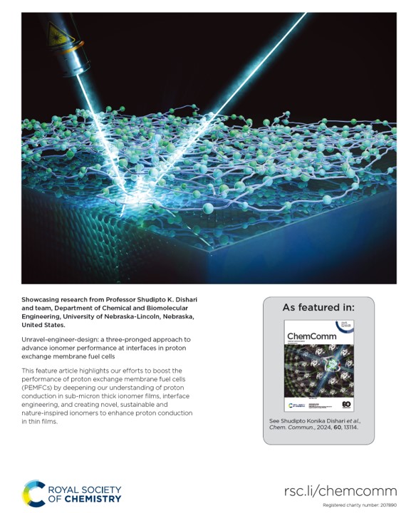 Shudipto Dishari (@konikadishari) on Twitter photo Our feature article on the cover of <a href="/ChemCommun/">Chemical Communications</a> <a href="/RoySocChem/">Royal Society of Chemistry</a>!
This article is a compilation of our yrs of contribution to the field of #ionomers at #interfaces, funded by <a href="/NSF/">U.S. National Science Foundation</a> #CAREER, NSF-CBET, <a href="/doescience/">DOE Office of Science</a> Early Career Award, <a href="/NPPDnews/">NPPD</a>. Through a 3-pronged approachβUNRAVEL, Our feature article on the cover of <a href="/ChemCommun/">Chemical Communications</a> <a href="/RoySocChem/">Royal Society of Chemistry</a>!
This article is a compilation of our yrs of contribution to the field of #ionomers at #interfaces, funded by <a href="/NSF/">U.S. National Science Foundation</a> #CAREER, NSF-CBET, <a href="/doescience/">DOE Office of Science</a> Early Career Award, <a href="/NPPDnews/">NPPD</a>. Through a 3-pronged approachβUNRAVEL,