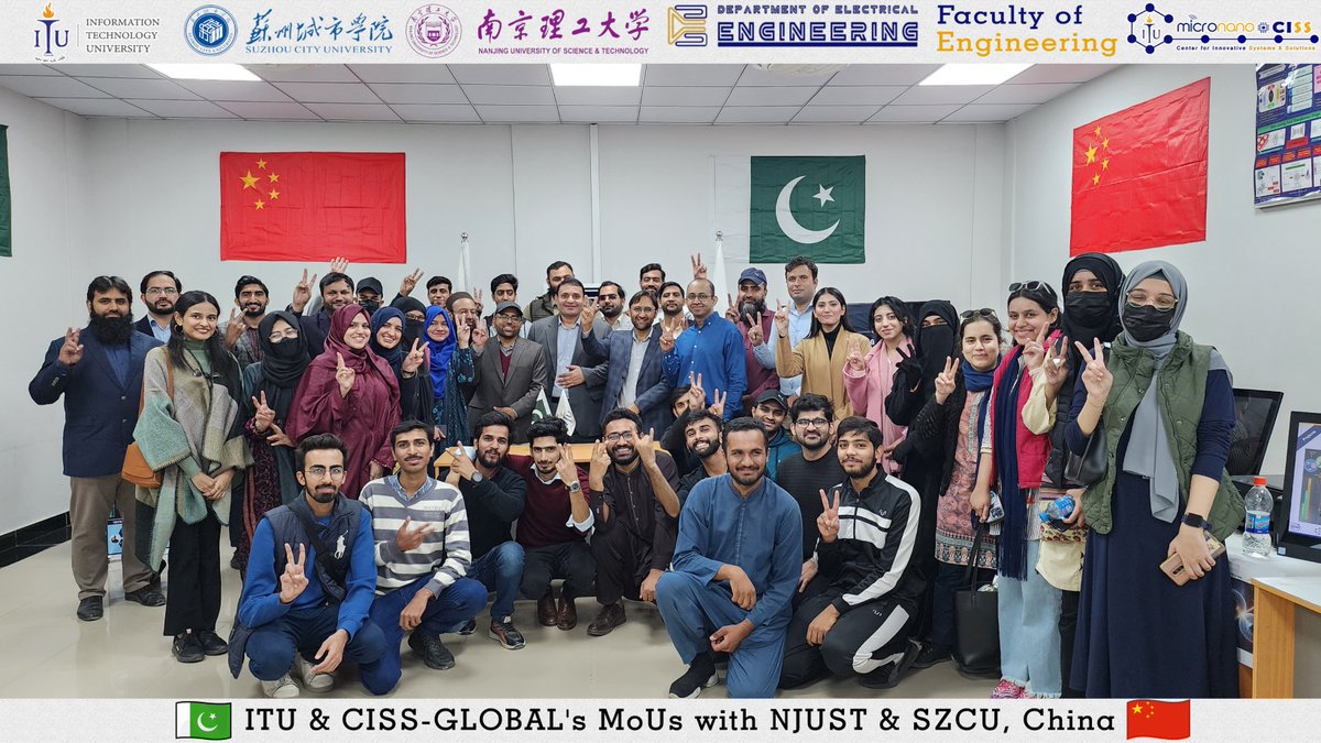 cissglobal's tweet photo. ITU and Global Center for Innovative Systems &amp; Solutions (CISS-Global) has an MoUs signing ceremony with Chinese Universities.

To grace the event, Federal Minister Prof. Ahsan Iqbal @betterpakistan  was invited as a guest of honor by worthy VC ITU, Prof. Adnan Noor Mian. https://t.co/90E3ofDkKm