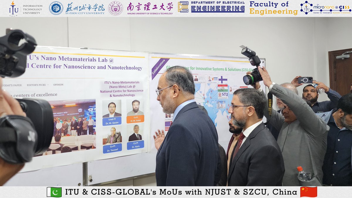 cissglobal's tweet photo. ITU and Global Center for Innovative Systems &amp; Solutions (CISS-Global) has an MoUs signing ceremony with Chinese Universities.

To grace the event, Federal Minister Prof. Ahsan Iqbal @betterpakistan  was invited as a guest of honor by worthy VC ITU, Prof. Adnan Noor Mian. https://t.co/90E3ofDkKm