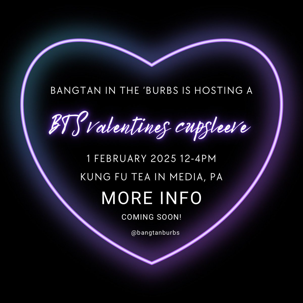 BangtanBurbs's tweet photo. Valentines Cupsleeve in Media, Pa! February 1st 💜 https://t.co/APuX2jTk3r