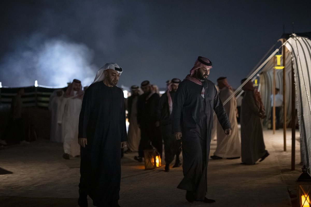 KING_MBS_'s tweet photo. الأمير محمد بن سلمان رفقة رئيس دولة الإمارات في مدينة العين اليوم 🇦🇪🤍🇸🇦 https://t.co/FTlLLrpcGg