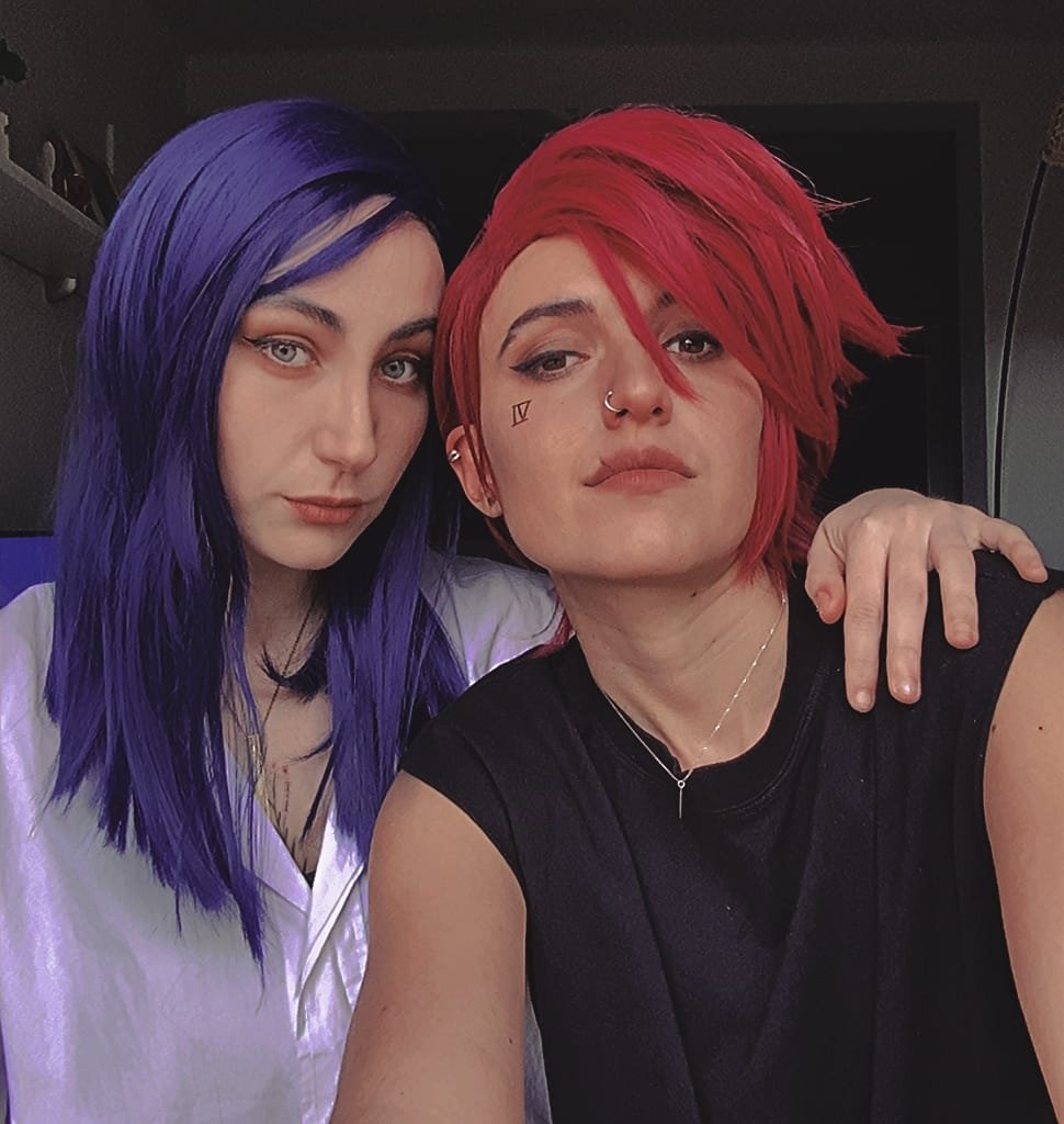 onlywithtomato's tweet photo. Nosotras también hemos hecho el time skip de tres años 🧁⚙️ @whatistofu
#Arcane #ArcaneSeason2 #caitvi https://t.co/vOc0zVCpKZ