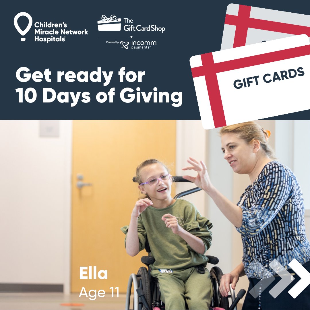 CMN_HQ's tweet photo. Struggling to find the perfect gift? 🎁 Starting tomorrow, @GiftCard_Shop is hosting 10 Days of Giving. Purchase a gift card and 3% of your purchase will be donated to @cmnhospitals. #HelpOneMore patient get the care they need this holiday season. 🎁 https://t.co/QwXAukVCIh https://t.co/LygcfiV2Vn