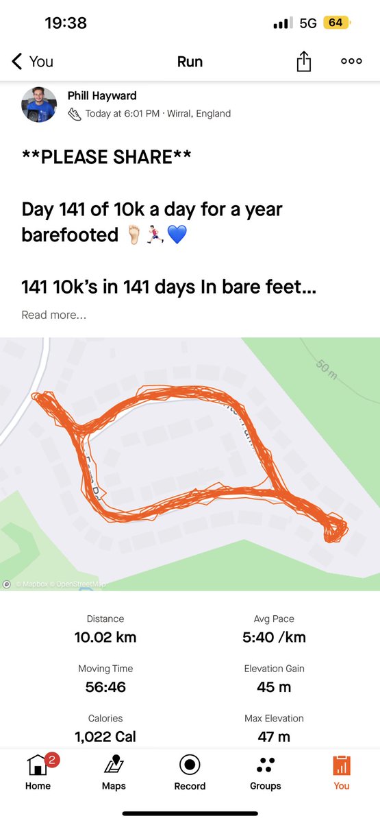 Haywaphi17's tweet photo. **PLEASE SHARE**

Day 141 of 10k a day for a year barefooted 🦶🏻🏃🏻‍♂️💙

141 10k’s in 141 days In bare feet 
844 Miles down 
225 days to go 
0 days off 

In aid of @alzheimerssoc 🧠💙 @Everton #everton 

Follow my journey through my link/bio

https://t.co/ZYI1WrW3my https://t.co/v2lKimNKkR