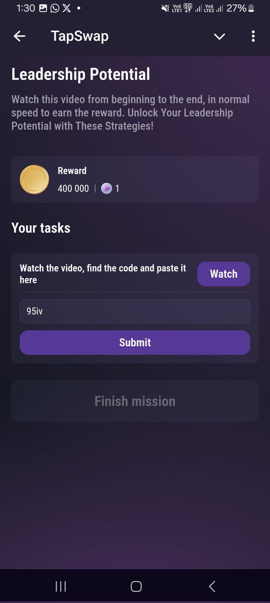 goodideamen's tweet photo. TapSwap Codes -  December 01  🗓

1. Staking. Deep Dive | Part 3
Code: 2W%fR

2. Top 7 Fan Token | Part 3
Code: 3$#Wq

3. Bitcoin Soars To $99K
Code: G)*5B

4. Leadership Potential
Code: 95iv

Like 👍 
Retweet ❤️ 
Follow @goodideamen

#TapSwap #TapSwapDaily #tapswapcodes https://t.co/zRHI9lFFVk