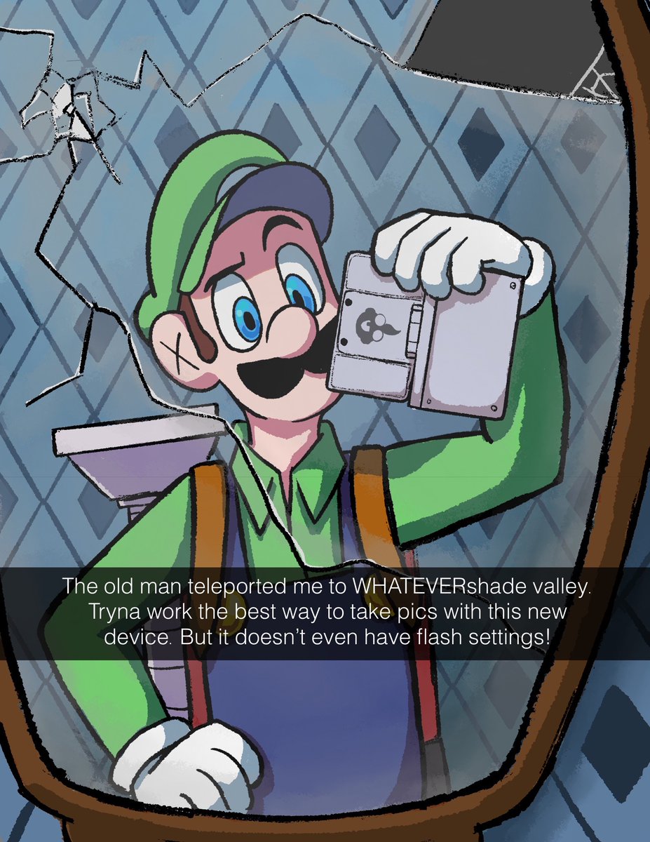 Hotdog4Brekfast's tweet image. Luigi's Mansion 2 if Luigi had Snapchat!
The sequel! 
1/2