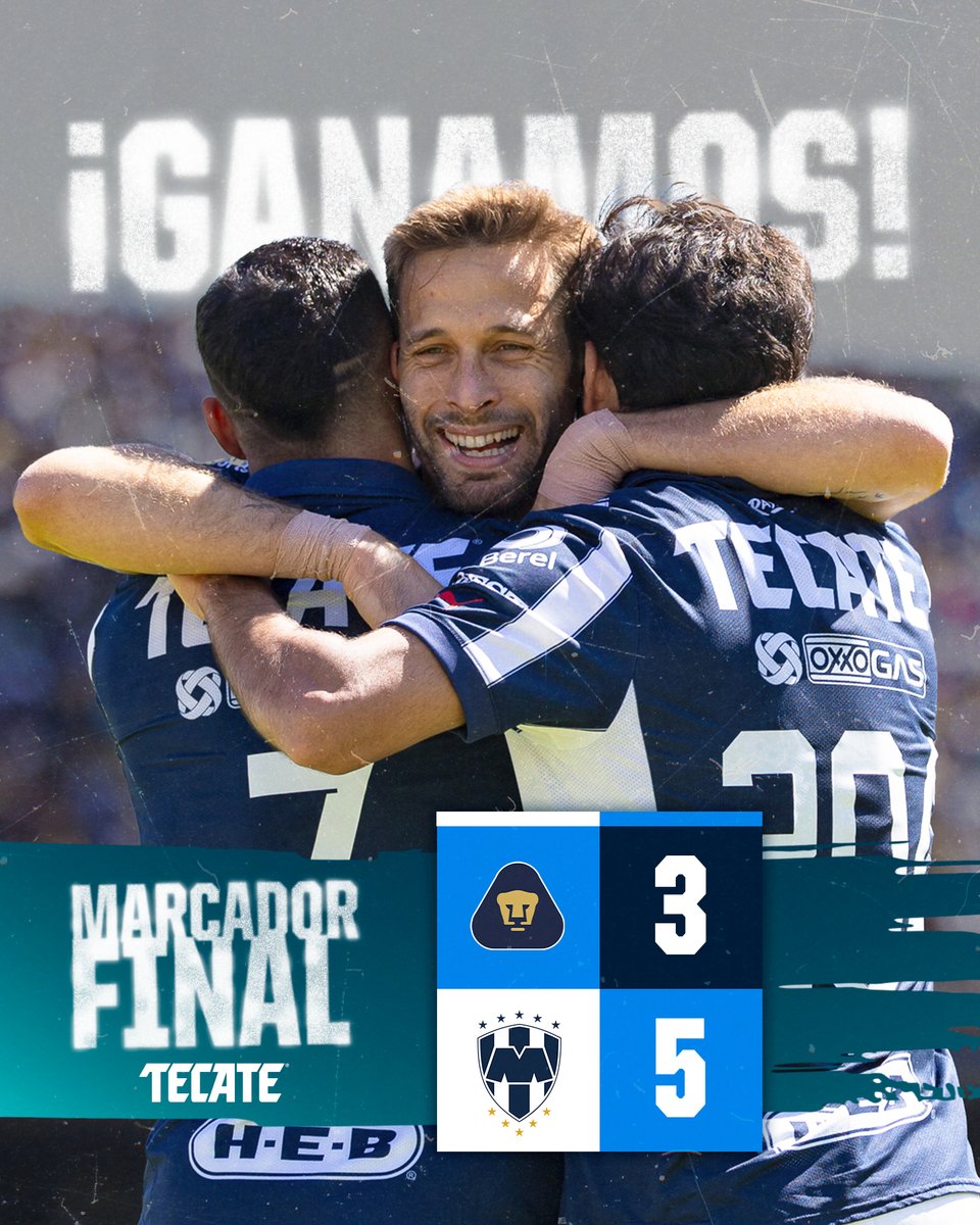 90' ⏱️ | Pumas 🐾3-5🤠Monterrey |

¡Con el corazón y el empuje del Monterrey y su gente!🔥¡ESTAMOS EN LA SEMIFINAL Y VAMOS CON TODO!🫵🏼Ⓜ️

<a href="/CervezaTecate/">Cerveza Tecate</a>