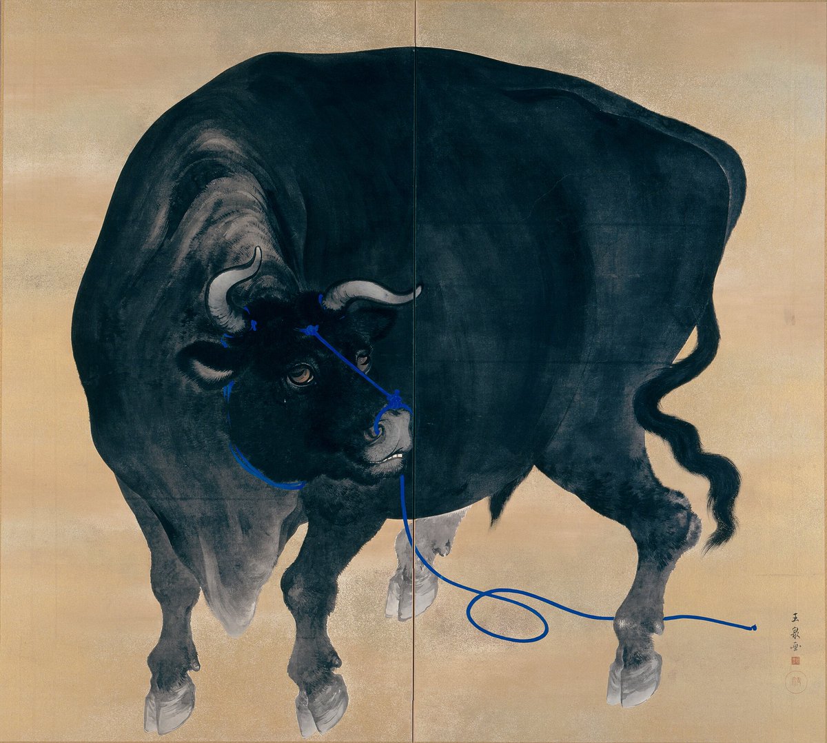 Black Bull, by Mochizuki Gyokusen, late 19th-early 20th century
