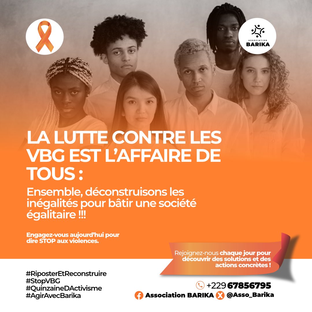 Asso_Barika's tweet photo. 🟠 Les hommes jouent aussi un rôle clé dans la lutte contre les VBG !

👉 Déconstruire les stéréotypes.
👉 Créer un monde sûr pour tou(te)s.
👉 Soutenir et éduquer pour l’égalité.

📢 La lutte contre les VBG est l’affaire de TOUS. Engagez-vous aujourd’hui ! 💪

#StopVBG https://t.co/IhPAhhzbSe