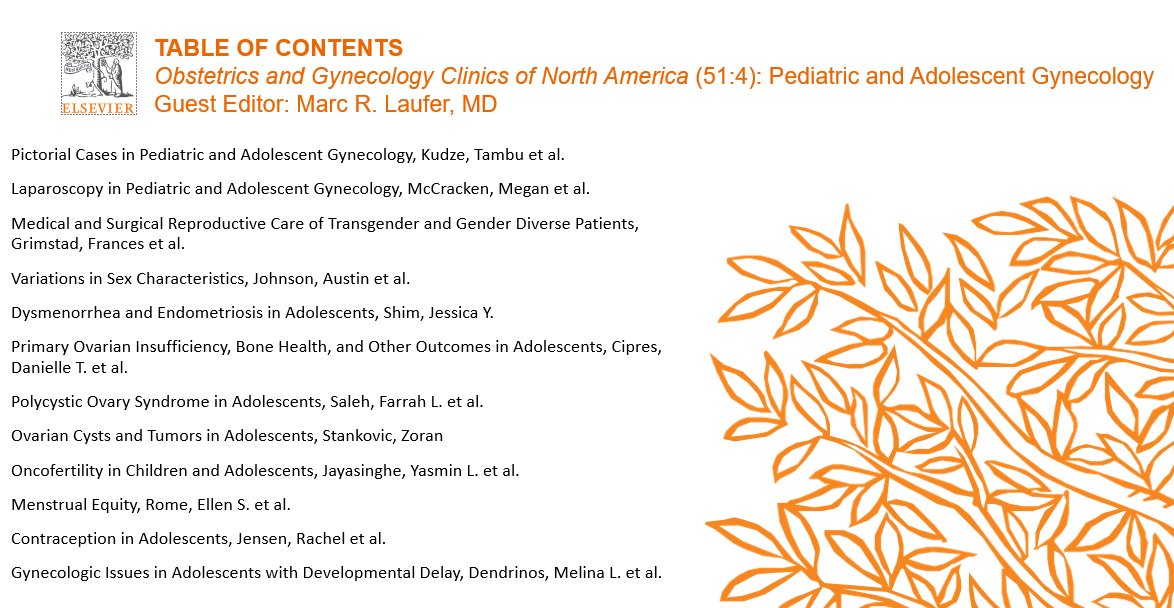 obgynclinics (@obgynclinics) on Twitter photo Just out: #Obstetrics & #Gynecology Clinics issue on #Pediatric & #Adolescent Gynecology, edited by Dr. Marc R. Laufer. These clinical reviews will guide your care for gynecologic disorders in children, teens & young adults. obgyn.theclinics.com/current. Just out: #Obstetrics & #Gynecology Clinics issue on #Pediatric & #Adolescent Gynecology, edited by Dr. Marc R. Laufer. These clinical reviews will guide your care for gynecologic disorders in children, teens & young adults. obgyn.theclinics.com/current.