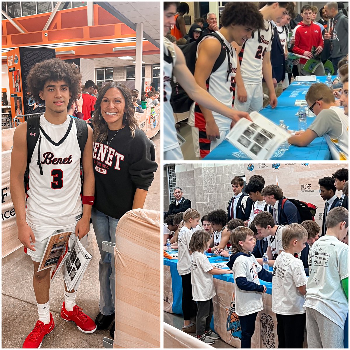 JaclynW_22's tweet photo. First week of high school basketball is complete…and what a great experience at @WCHSTOC Friday night where the players had the privilege of getting their programs signed by some truly incredible kids, something we will never forget. #biggerthanbasketball #kbstrong #benethoops https://t.co/MXLP5dEAng