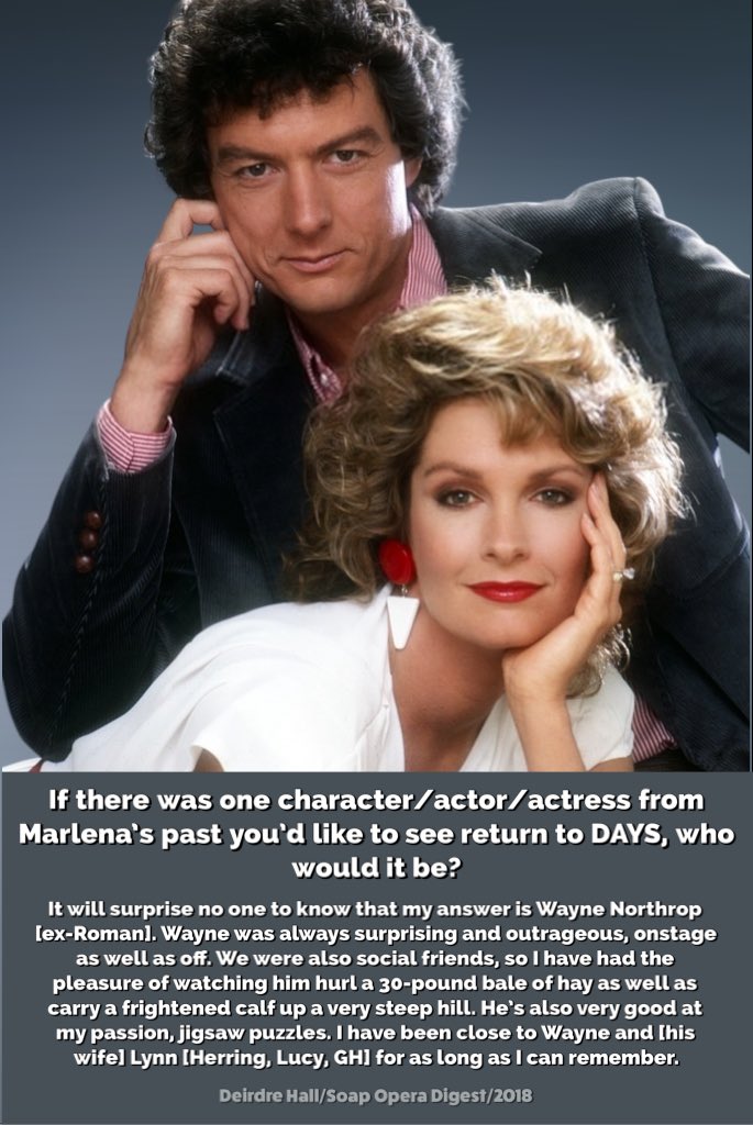 Deirdre talks about being close to Wayne. 

(SOD/2018) 

#daysofourlives #days #DOOL